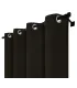 Zatemňovací závěs s kroužky – Blackout Royal Black, černá
