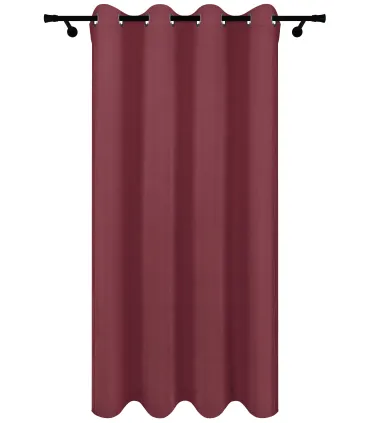 Zatemňovací závěs s kroužky – Blackout Royal Marsala, barva burgundy