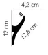 Dekorativní osvětlovací lišta na strop QL010 200 x 12 x 4.2 cm Mardom
