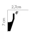 Dekorativní osvětlovací lišta na strop MD118 200 x 7 x 2.7 cm Mardom