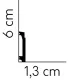 Flexibilní soklová lišta MD018 200 x 8 x 1.3 cm Mardom