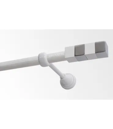 Jednoducha biela leskla  Ø19 mm- Kvadrat