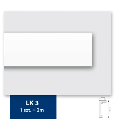 Garnižová stropní lišta Prestige 3 - vhodná pro LED podsvícení 200x6,5cm