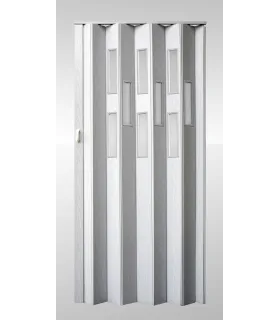 Shrnovací dveře prosklené Bříza