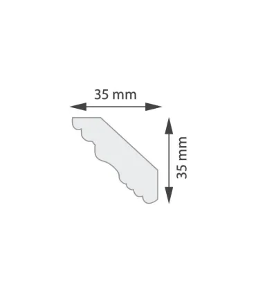 Dekorativní lišta na strop G1 200 x 3.5 x 3.5 cm DSM