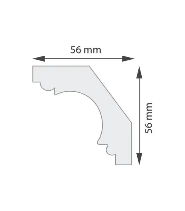 Dekorativní lišta na strop G3 200 x 5.6 x 5.6 cm DSM