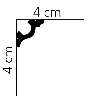 Dekorativní lišta na strop MD172 200 x 4 x 4 cm Mardom