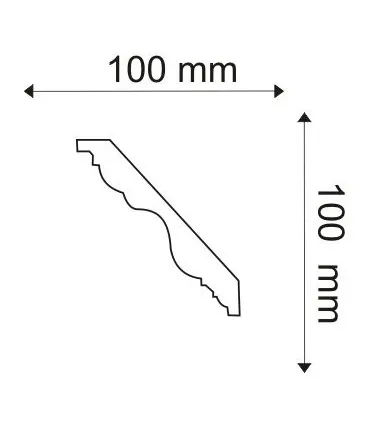 Dekorativní lišta na strop MDB108 200 x 10 x 10 cm Mardom