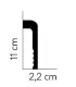 Podlahová lišta MD005 200 x 11 x 2.2 cm Mardom