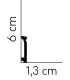 Podlahová lišta MD028 200x6x1.3 cm Mardom