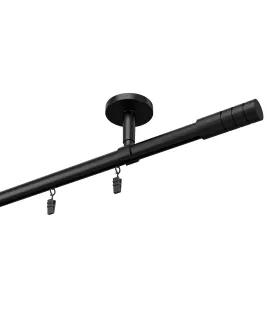 Profilová hliníková garnýž stropní jednoduchá Elegant černá Techno