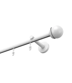 Profilová hliníková garnýž stropní jednoduchá Elegant bílá Todi Max