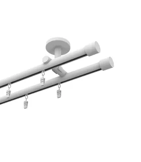 Profilová hliníková garnýž dvojitá Elegant bílá Pullo