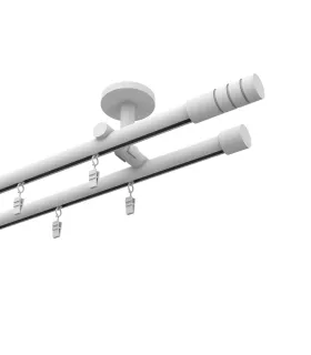 Profilová hliníková garnýž dvojitá Elegant bílá Techno