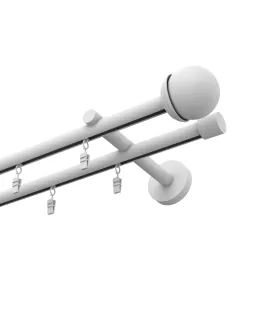 Profilová hliníková garnýž dvojitá Elegant bílá Todi Max