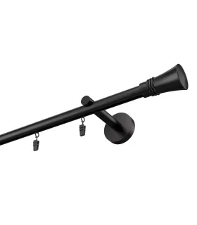 Profilová hliníková garnýž jednoduchá Elegant černá Capri