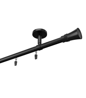 Profilová hliníková garnýž stropní jednoduchá Elegant černá Capri