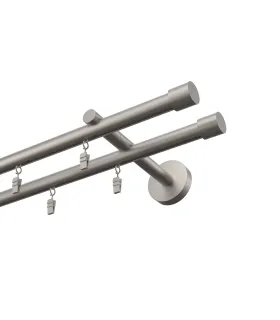 Profilová hliníková garnýž dvojitá Elegant satyn Pullo