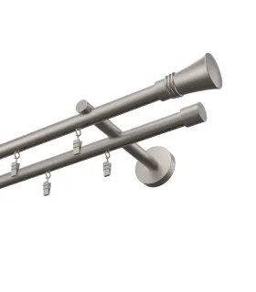 Profilová hliníková garnýž dvojitá Elegant satin Capri