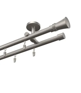 Profilová hliníková garnýž stropní dvojitá Elegant satin Capri