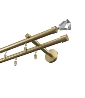 Profilová hliníková garnýž dvojitá Elegant antik Crystal cone