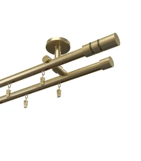 Profilová hliníková garnýž stropní dvojitá Elegant antik Cilinder hl