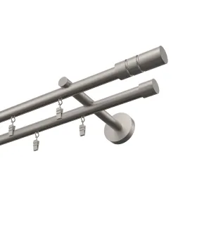 Profilová hliníková garnýž dvojitá Elegant satin Cilinder hl