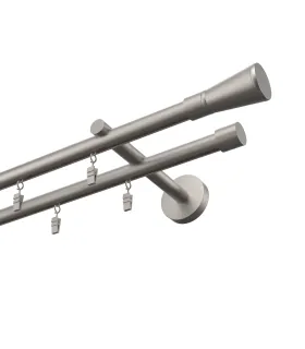 Profilová hliníková garnýž dvojitá Elegant satin Rimini