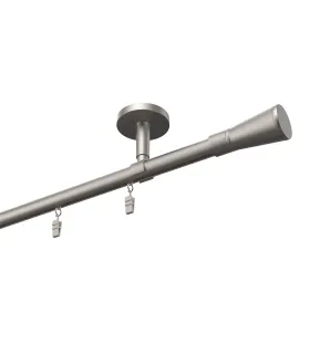 Profilová hliníková garnýž stropní jednoduchá Elegant Satin Rimini