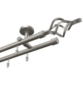 Profilová hliníková garnýž stropní dvojitá Elegant satin Gula Azur