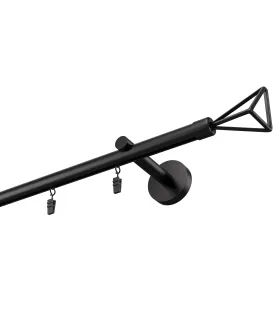 Profilová hliníková garnýž jednoduchá Elegant černá Geometrik