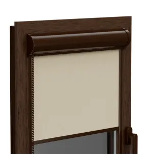 Roleta Termo (termoizolační) v hliníkové hnědé kazetě Elite řada plus Ecru