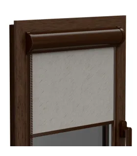 Roleta Termo (termoizolační) v hliníkové hnědé kazetě Elite řada plus Šedý mramor