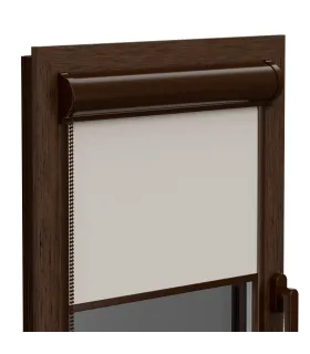 Roleta Termo (termoizolační) v hliníkové hnědé kazetě Elite řada plus Bílá