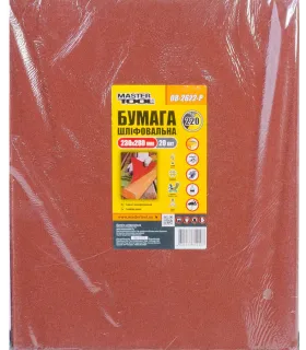 Voděodolný brusný papír 20ks MASTERTOOL P220 230x280 mm 08-2622-Р