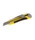 Nůž s odlamovací čepelí MASTERTOOL 18 mm, kovová vodítka, šroubovací svorka, TPR povlak, 3 čepele 17-0118