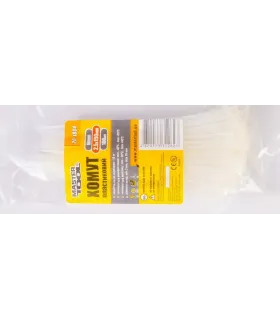 Páska stahovací MASTERTOOL na kabely, nylon 2,5*150 mm, bílý 100 ks balení белый 20-1804