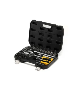 Sada nástrčných hlavic MASTERTOOL 1/4" - 1/2" CrV ráčna 72Т 72 ks 78-5072